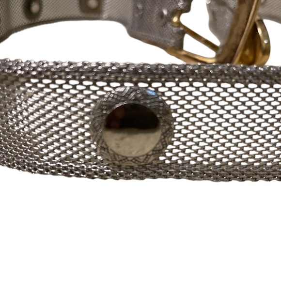 Vintage flexible metal mesh belt with Brass Flower‎ & Other Decorative Elements main image 8